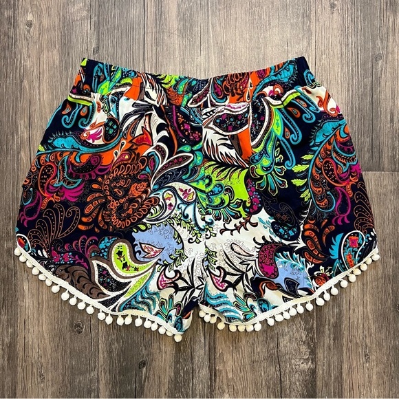 Rue21 Women’s Multicolor Pom Pom Shorts Elastic Waistband Loose Fit Size S - Picture 8 of 10